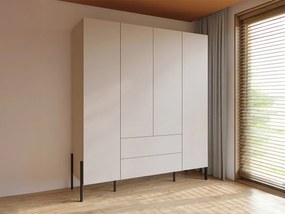 Roupeiro Etsore 109, Caxemira, 210x184x60cm, 158 kg, Portas de roupeiro: Com dobradiças