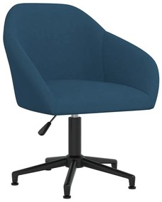 3089693 vidaXL Cadeira de escritório giratória veludo azul