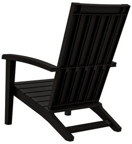 Cadeira de jardim Adirondack polipropileno preto
