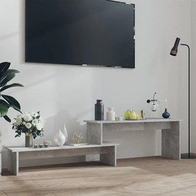 Móvel de TV 180x30x43 cm contraplacado cinzento cimento