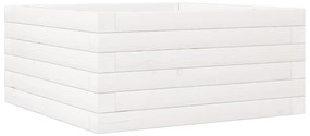 Vaso/floreira de jardim 50x50x23 cm pinho maciço branco