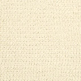 Para-sol estilo vela 160 g/m² 2x3,5 m PEAD cor creme