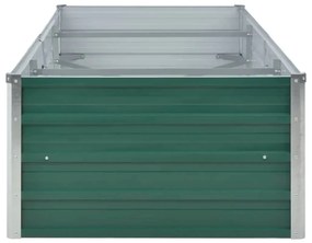 Canteiro elevado de jardim aço galvanizado 240x80x45 cm verde