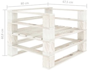 Poltrona de paletes para jardim madeira branco
