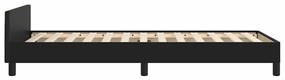 Estrutura cama c/ cabeceira sem colchão 100x200 cm preto