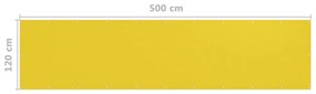 Tela de varanda 120x500 cm PEAD amarelo
