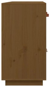 Aparador 98,5x40x75 cm madeira de pinho maciça castanho mel