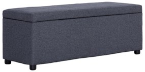 Banco c/ compartim. arrumação 116 cm poliéster cinzento-escuro