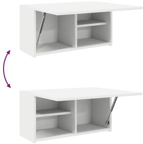 Armário parede p/ casa banho 60x25x30 cm deriv. madeira branco