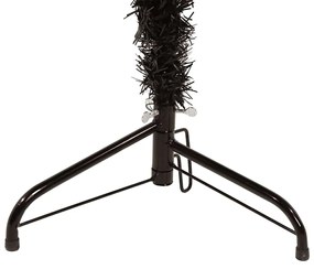 Meia árvore de Natal fina com suporte 240 cm preto