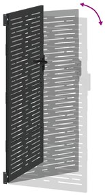 Portão de Jardim Preto 105 x 175 cm Aço com Revestimento em Pó