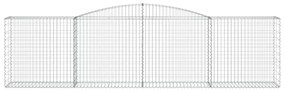 Cestos gabião arqueados 4pcs 400x50x100/120cm ferro galvanizado