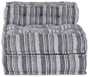 Puff Modular Cinza , 70x70x54 cm, Tecido