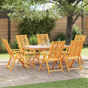 vidaXL Cadeira Reclinável 6 pcs Castanho 57 x 71 x 90cm madeira