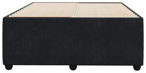 Estrutura de cama sem colchão 120x200 cm veludo preto
