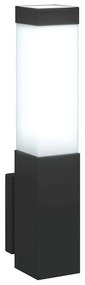 Luz de Parede Externa Preto Aço Inoxidável IP44