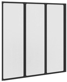 Painel de vidro dobrável para duche 3 peças 117 x 120 cm