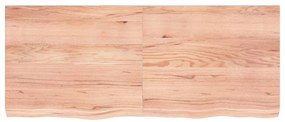 Bancada p/ WC 120x50x(2-6) cm madeira maciça tratada castanho