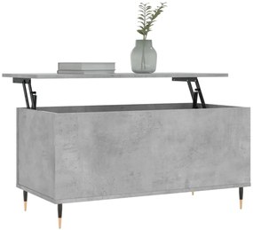 Mesa de centro 90x44,5x45 derivados de madeira cinzento cimento