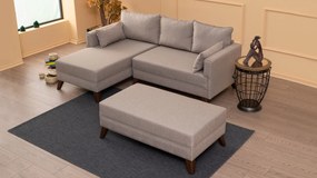 Sofá-Cama de Canto Bella – Creme – 205x85x140 cm