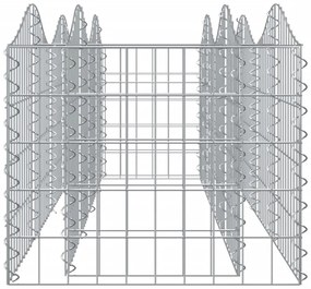 Canteiro elevado gabião arqueado 200x50x50 cm ferro galvanizado