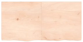 Tampo de mesa 120x60x(2-4) cm carvalho maciço não tratado