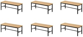 Pack 6 Banco Corrido 1000x400x450 mm 620 - Riva