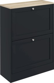 HOMCOM Sapateira 12 Pares, Móvel de Entrada com 2 Gavetas Basculantes e Prateleiras Ajustáveis, 60 x 23,5 x 80cm, Preto | Aosom Portugal