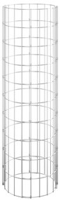 Canteiro elevado/cesto gabião circular 3pcs Ø30x100cm aço galv.