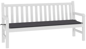 Almofadão p/ banco jardim 180x50x3 cm tecido oxford antracite