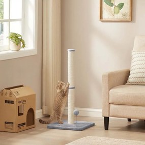 Arranhador para gatinhos e gatos adultos normais 40 x 40 x 85 cm cinzento