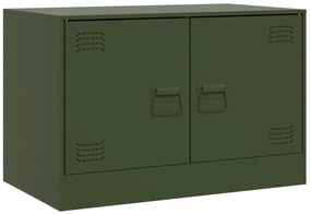 Móveis de TV 2 pcs 67x39x44 cm aço verde azeitona