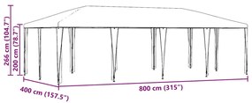 Tenda de Festa Verde 8x4 m PE