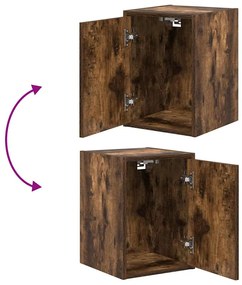 Armários de parede para garagem 2 pcs derivados de madeira