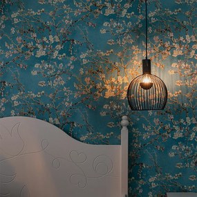 Candeeiro Pendente Design Redondo Preto 30cm - Dos