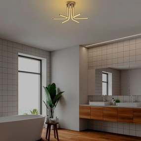 Chandelier Leddaisy – Dourado – 55 x 25 x 55 cm