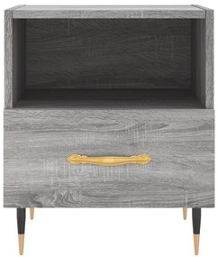 Mesas de cabeceira 2 pcs derivados de madeira sonoma cinza