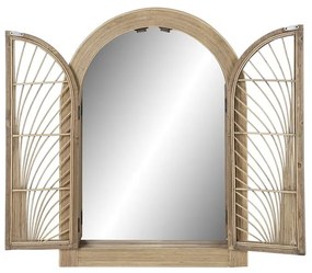 Espelho de Parede Dkd Home Decor Natural Castanho Rotim (61 X 4 X 84 cm) (61 X 5 X 85 cm)