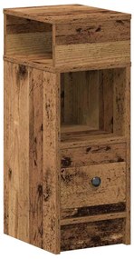 Mesas de cabeceira 2 pcs com gaveta 25x31x66 cm madeira velha