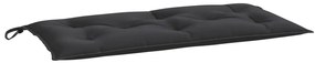 Almofadões banco jardim 2 pcs 100x50x7cm tecido oxford preto