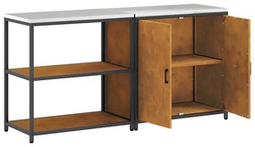 Conjunto de Armazenamento de Cozinha 2 pcs Ferro Enferrujado