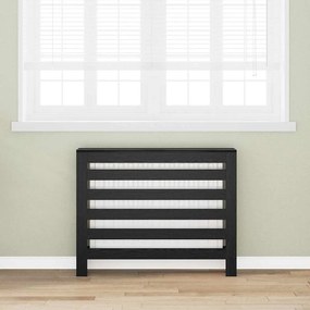 vidaXL Cobertura de Radiador Carvalho Preto 104x20x82 cm Madeira Engenheirada