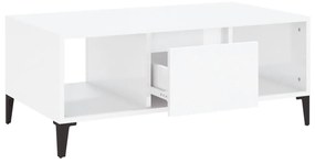 Mesa de centro 90x50x36,5 cm derivados madeira branco brilhante