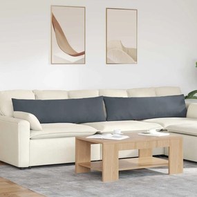 vidaXL Travesseiros de Sofá 2 pcs Cinza Escuro 145 x 40 cm