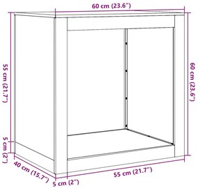 Suporte para lenha 60x40x60 cm aço verde