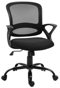 Vinsetto Cadeira Oficina Ergonômica Basculante Altura Ajustável Giratória Suporte Lombar Malha Transpirável Conforto 360°