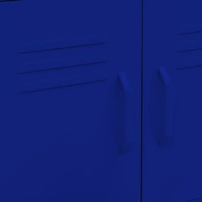 Armário de arrumação aço 60x35x56 cm azul-marinho