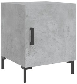 Mesa cabeceira 2pcs 40x40x50 cm derivados madeira cinza cimento