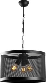 Candeeiro Suspenso Endustriyel – Preto – 40 x 40 cm