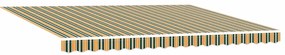 Toldo Retrátil Automático Verde e Amarelo 450x300 cm
